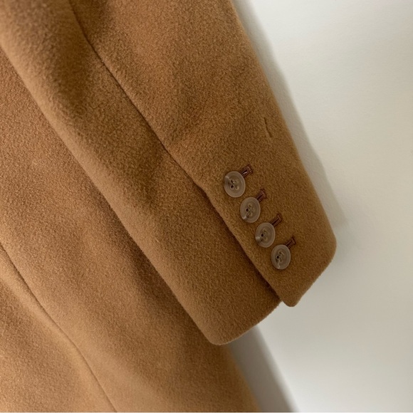 J Crew Wool Cashmere Blend Longline Peacoat Camel Size 8 - Picture 7 of 7